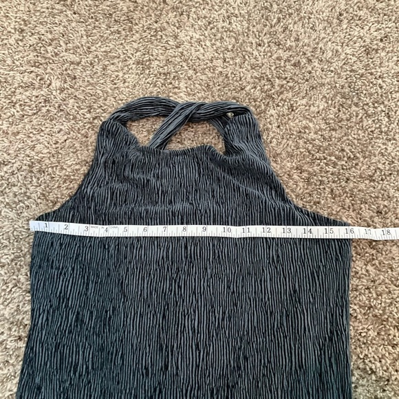 Maeve Anthropologie NWT Adrienne Twist-Back Velvet Midi Dress Black/Gray Sz XS - Picture 9 of 15